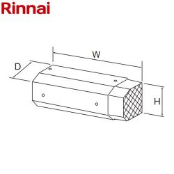 リンナイ 側方排気アダプタ ガス給湯器部材 WOP-M305HT